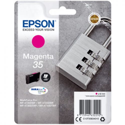 EPSON Singlepack Magenta 35 DURABrite Ultra Ink , Epson , EPSC13T35834010 , 8715946632292